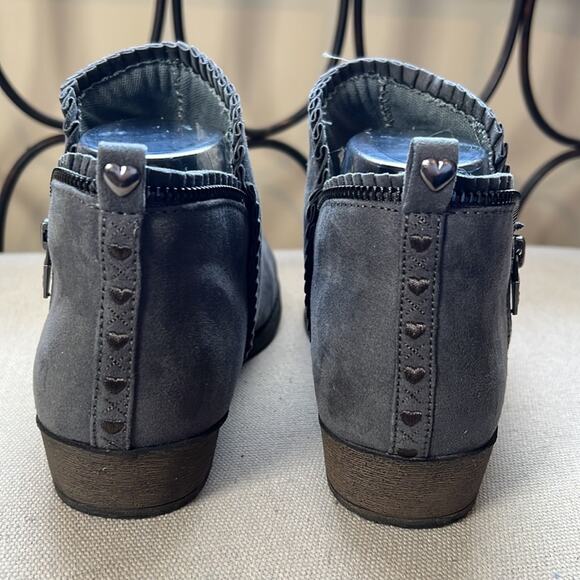 New! Dr. Scholl’s Hayzel ankle boots gray faux suede girls size 5 - Picture 7 of 11
